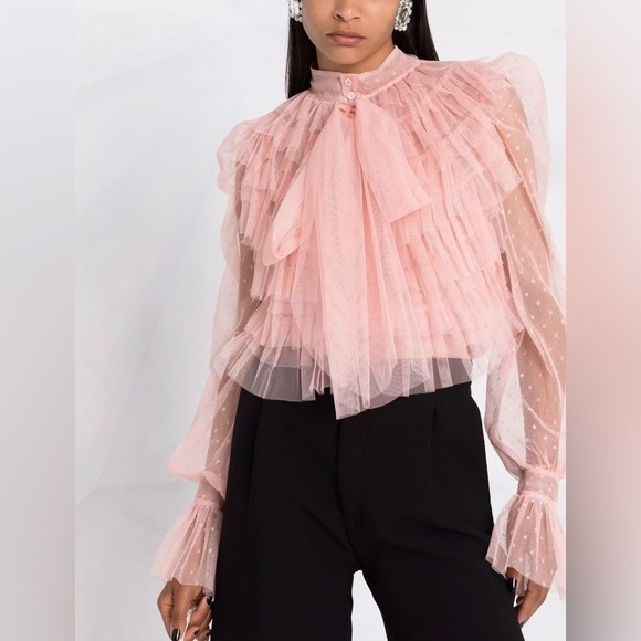RED Valentino Tops - RED Valentino Elegant Pink Ruffled Blouse